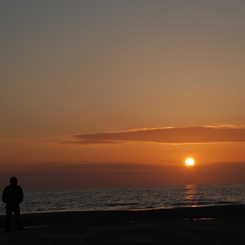 Abschied von Vejers Strand in Dnemark mit den Mittelspitzen von der Rosteige 04