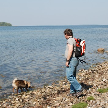 Am Holbaek Fjord mit den Mittelspitzen von der Rosteige - 08