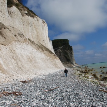 Am Strand vom Mons Klint mit den Mittelspitzen von der Rosteige - 27