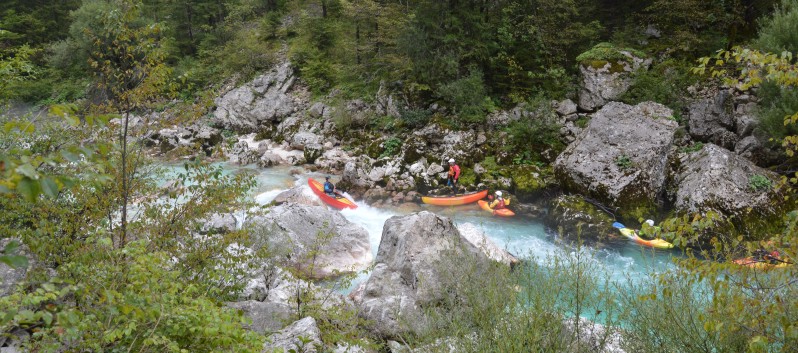 Die Mittelspitze von der Rosteige im der Soccaschlucht in Slowenien - 11