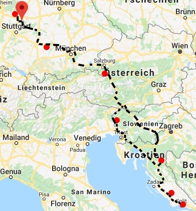 Karte-Route-Kroatien-Slowenien-2018