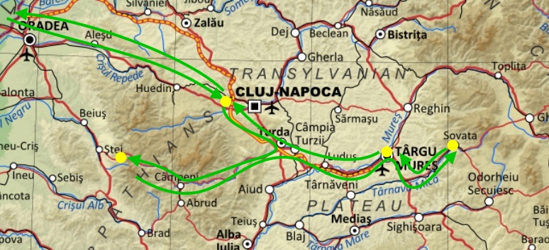 Karte-Transilvanien-Urlaubsstrecke